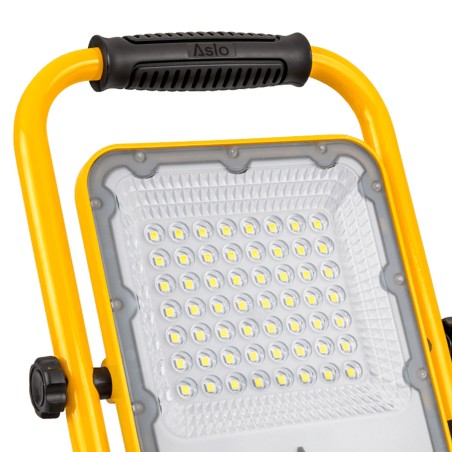 Projecteur LED rechargeable 50W 1800Lm 6000K Extérieur/Intérieur 3 modes Autonomie 4-12h ASLO