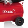 Compresseur d'air 24L 8 bar 2CV 1.5KW 115 PSI + Kit Air comprimé 5 Pièces ITOOLS