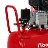 Compresseur d'air 50L à huile 8 bar 115 PSI Silencieux 2CV 1.5KW + Kit 5 accessoires air comprimé ITOOLS