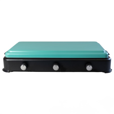 Plaque de cuisson gaz 3 feux 3000W Cuisinière à gaz portable Butane/Propane INTEC