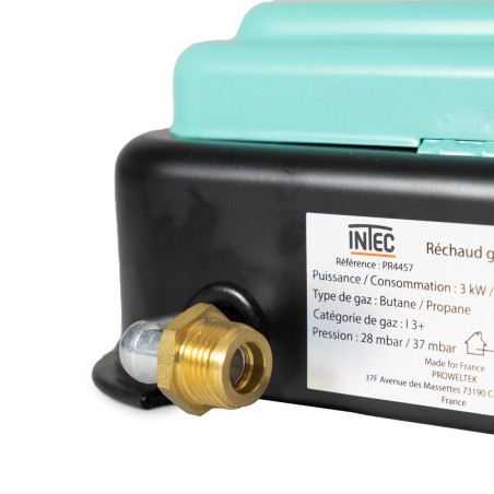 Plaque de cuisson gaz 3 feux 3000W Cuisinière à gaz portable Butane/Propane INTEC