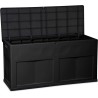 Coffre de Jardin en résine 320 Litres NOIR 119 X 46 X 60 cm Protection Anti UV TOOMAX