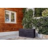 Coffre de Jardin en résine 320 Litres NOIR 119 X 46 X 60 cm Protection Anti UV TOOMAX
