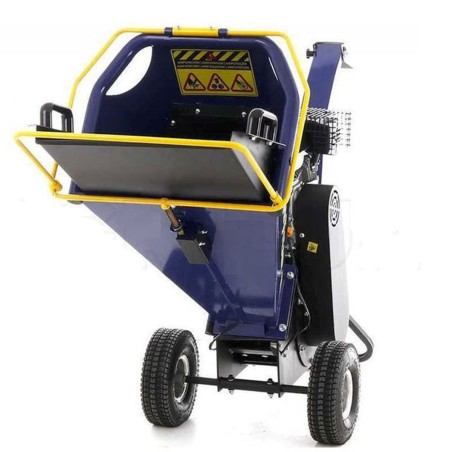 Broyeur végétaux thermique 6.5CV 4100W Coupe branches Ø 10 cm Démarrage manuel Moteur essence 196cm³ GOODYEAR