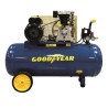 Compresseur d'air 10 bars Réservoir 100L à Courroie 3CV 2250W Débit air 350L/min GOODYEAR