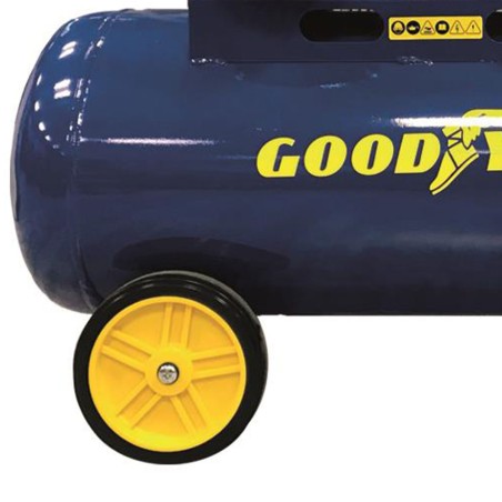 Compresseur d'air 10 bars Réservoir 100L à Courroie 3CV 2250W Débit air 350L/min GOODYEAR