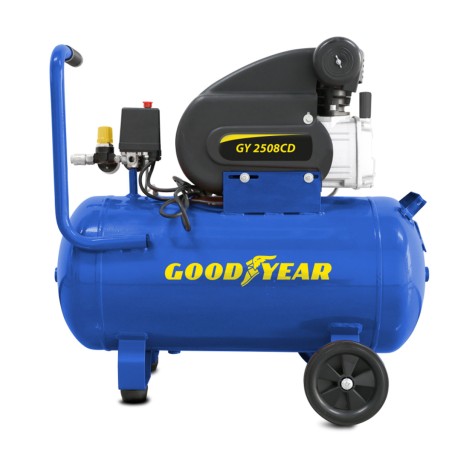 Compresseur d'air Silencieux 50 Litres 8 bar 2CV 1.5KW 115 PSI GOODYEAR