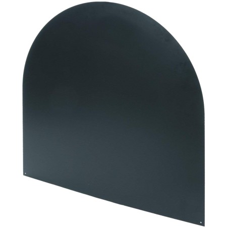 Plaque de protection de sol Acier Noire Demi ronde 84 x 84 cm Épaisseur 2 mm 10.7 kg pour Poêles