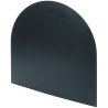 Plaque de protection de sol Acier Noire Demi ronde 84 x 84 cm Épaisseur 2 mm 10.7 kg pour Poêles