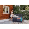 Coffre de Jardin en résine 320 Litres NOIR 119 X 46 X 60 cm Protection Anti UV TOOMAX