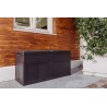 Coffre de Jardin en résine 320 Litres NOIR 119 X 46 X 60 cm Protection Anti UV TOOMAX