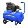 Compresseur d'air Silencieux 50 Litres 8 bar 2CV 1.5KW 115 PSI + Kit Air comprimé 5 pièces GOODYEAR