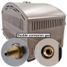 Four à pizza à gaz 4800W Cuisson pierre réfractaire 250 à 400°C Spatule Incluse KEMPER