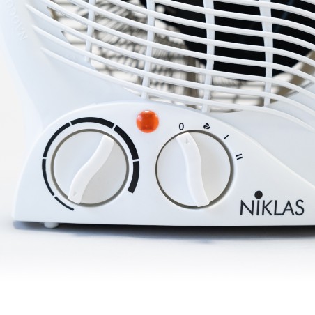 Chauffage électrique 2000W Radiateur Soufflant Climatiseur Portable Blanc Thermostat 5 à 35°C  NIKLAS