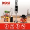 Mixeur plongeant Inox avec hachoir 1000W 2 Vitesses + Turbo Fouet ALPINA