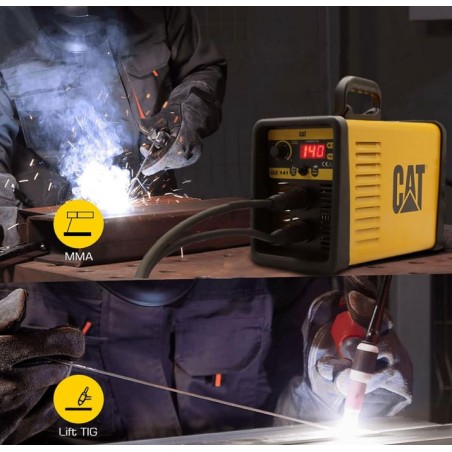 Poste à souder inverter 140A MMA ARC Caterpillar Electrodes basiques rutiles inox fonte et cellulosiques Professionnel