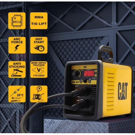 Poste à souder inverter 200 Ampères MMA Electrodes basiques rutiles inox fonte et cellulosiques Professionnel CAT