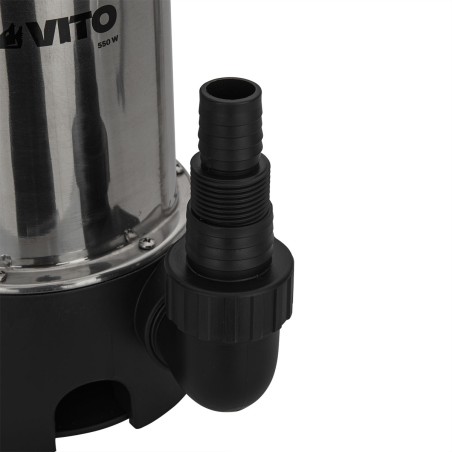Pompe d'évacuation Eaux chargées 550W Cuve Inox Câble 10m VITO