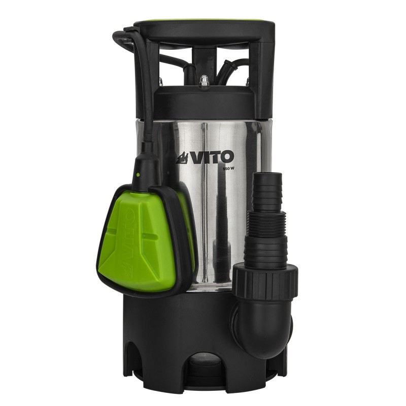 Pompe d'évacuation Eaux chargées 550W Cuve Inox Câble 10m VITO