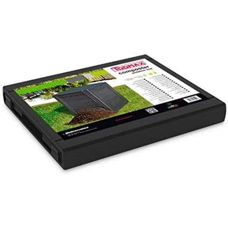 Composteur de jardin 260 Litres Noir Dim 60 x 60 x 73 cm Déchets divers TOOMAX