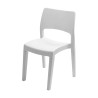 Chaise PVC blanche Intérieur/extérieur empilable et démontable 50x51xH82cm PRO