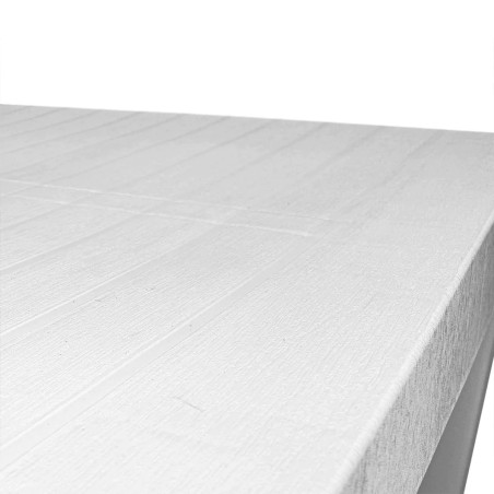 Set de jardin 3 pièces Table blanche + 2 chaises pliantes de jardin