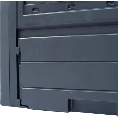Composteur de jardin 260 Litres Noir Dim 60 x 60 x 73 cm Déchets divers TOOMAX