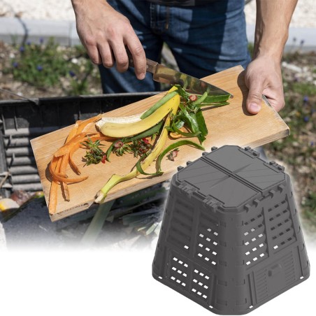 Composteur de jardin 740 Litres 93,3 X 93,3 X H113 cm KOMPOBOX BRIXO