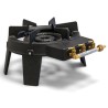 Rechaud gaz 4 pieds Fonte véritable 9,8 KW 2 Bruleurs Plats grands volumes