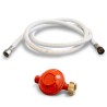Détendeur gaz PROPANE 37 mbar + Tuyau gaz butane/propane souple 2,00 m