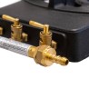 Rechaud à gaz 9,8 KW Fonte véritable 4 pieds 2 bruleurs + Tuyau gaz flexible 1.50m + Détendeur Propane TRIGLAV