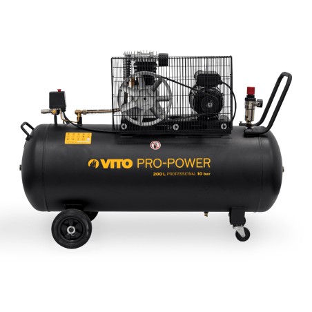 Compresseur d'air à Courroie 200 Litres 4CV 3KW Pression 10 Bar 230V VITO