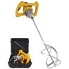 Malaxeur de chantier 1400W Mélangeur à béton Tige 590mm Pale 140 mm Capacité 65L 2 vitesses Coffre de rangement VITO