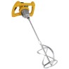 Malaxeur de chantier 1400W Mélangeur à béton Tige 590mm Pale 140 mm Capacité 65L 2 vitesses Coffre de rangement VITO