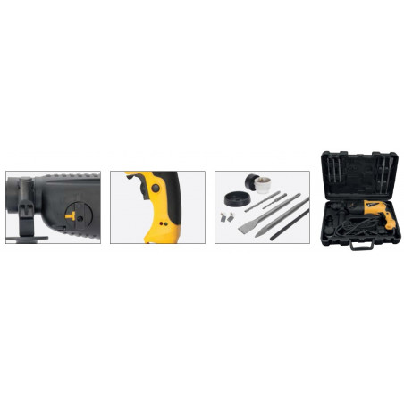 Marteau perforateur 850W SDS-Plus 2.75 Joules 3 Forets + 2 Burins VITO