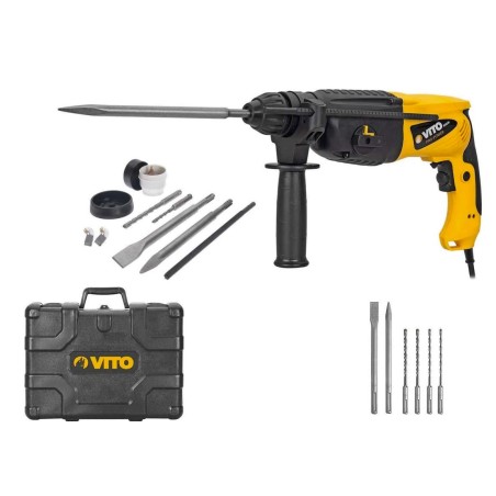 Marteau perforateur 850W SDS-Plus 2.75 Joules 3 Forets + 2 Burins VITO