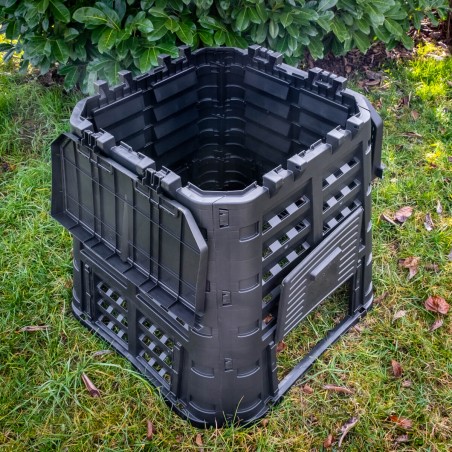 Composteur de jardin 480 Litres 93,3 x 93,3 x H80 cm KOMPOBOX BRIXO