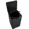 Poubelle de jardin 80 Litres Noire 38 x 38 x H65 cm Couvercle à pression TOOMAX