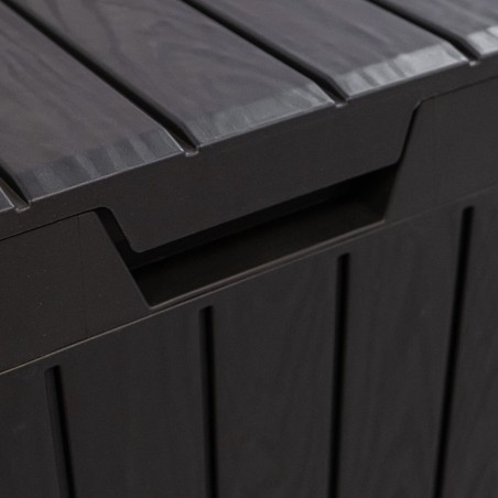Poubelle de jardin 80 Litres Noire 38 x 38 x H65 cm Couvercle à pression TOOMAX