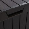 Poubelle de jardin 80 Litres Noire 38 x 38 x H65 cm Couvercle à pression TOOMAX