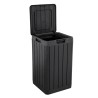 Poubelle de jardin 80 Litres Noire 38 x 38 x H65 cm Couvercle à pression TOOMAX