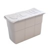 Poubelle de tri 3 bacs de 25L Dim 75 x 37 x H50 cm Avec couvercle Recyclage 3 en 1 DEA HOME