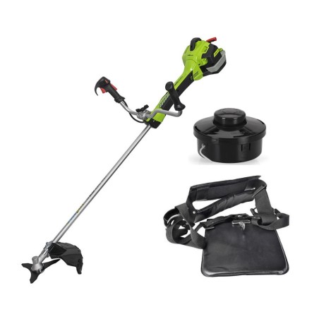 Débroussailleuse Thermique 42 Cm3 Moteur 2T 2,4CV  Harnais + Lame 3 dents Ø 25.5 cm + Fil nylon Ø 2.4 mm VITO
