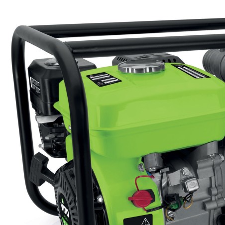 Motopompe essence 5.5 CV 163 cm³ Autonomie 3h Débit max 30m³/h Tuyaux : 2” / 50 mm VITO
