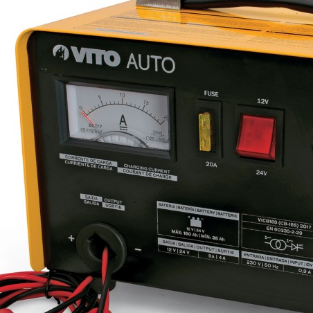 Chargeur de Batterie Auto Poids Lourds 12/24V Capacité 28 - 180Ah VITO