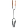 Pelle croisée 2 manches pour trous de poteaux Acier trempé Manche Bois 121.5 cm VITO