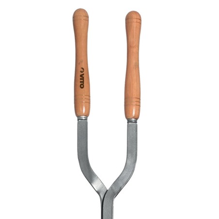 Pelle croisée 2 manches pour trous de poteaux Acier trempé Manche Bois 121.5 cm VITO