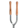 Pelle croisée 2 manches pour trous de poteaux Acier trempé Manche Bois 121.5 cm VITO
