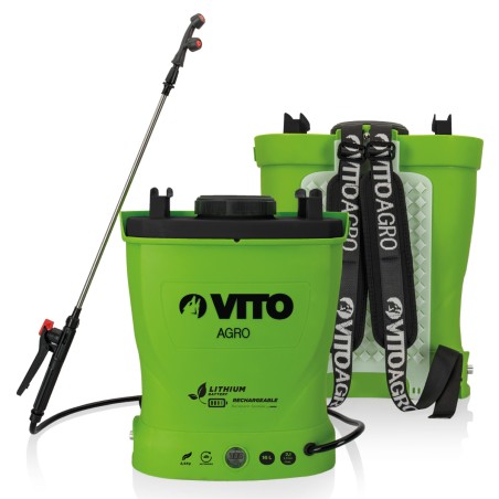 Pulvérisateur Electrique à Batterie Lithium 12V/8AH 16L 6 bars Chargeur Végétaux jardin toitures VITO