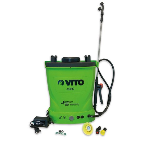 Pulvérisateur Electrique à Batterie Lithium 12V/8AH 16L 6 bars Chargeur Végétaux jardin toitures VITO
